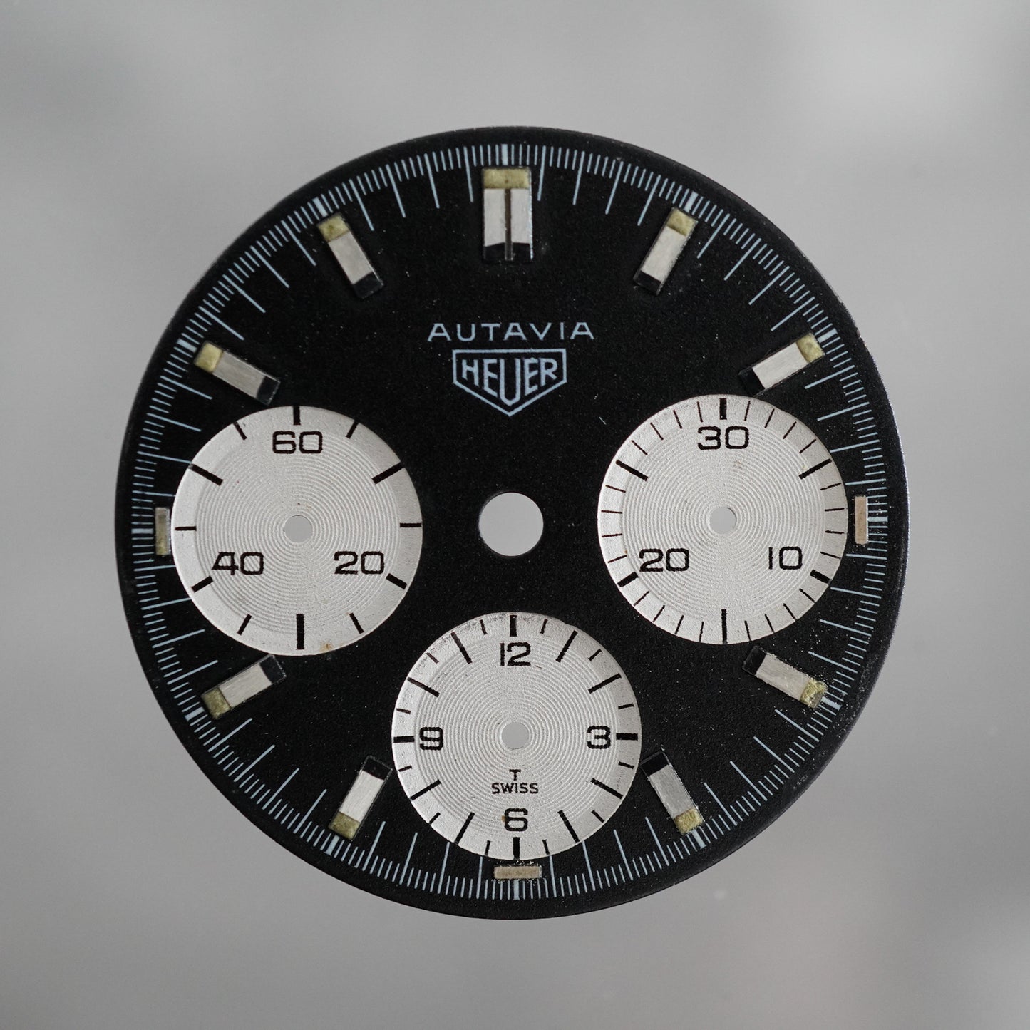 Heuer Autavia Dial & Hand Set  For Ref. 2466 Genuine Valjoux 72