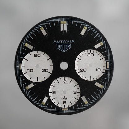 Heuer Autavia Dial & Hand Set  For Ref. 2466 Genuine Valjoux 72