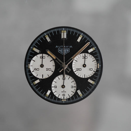 Heuer Autavia Dial & Hand Set  For Ref. 2466 Genuine Valjoux 72