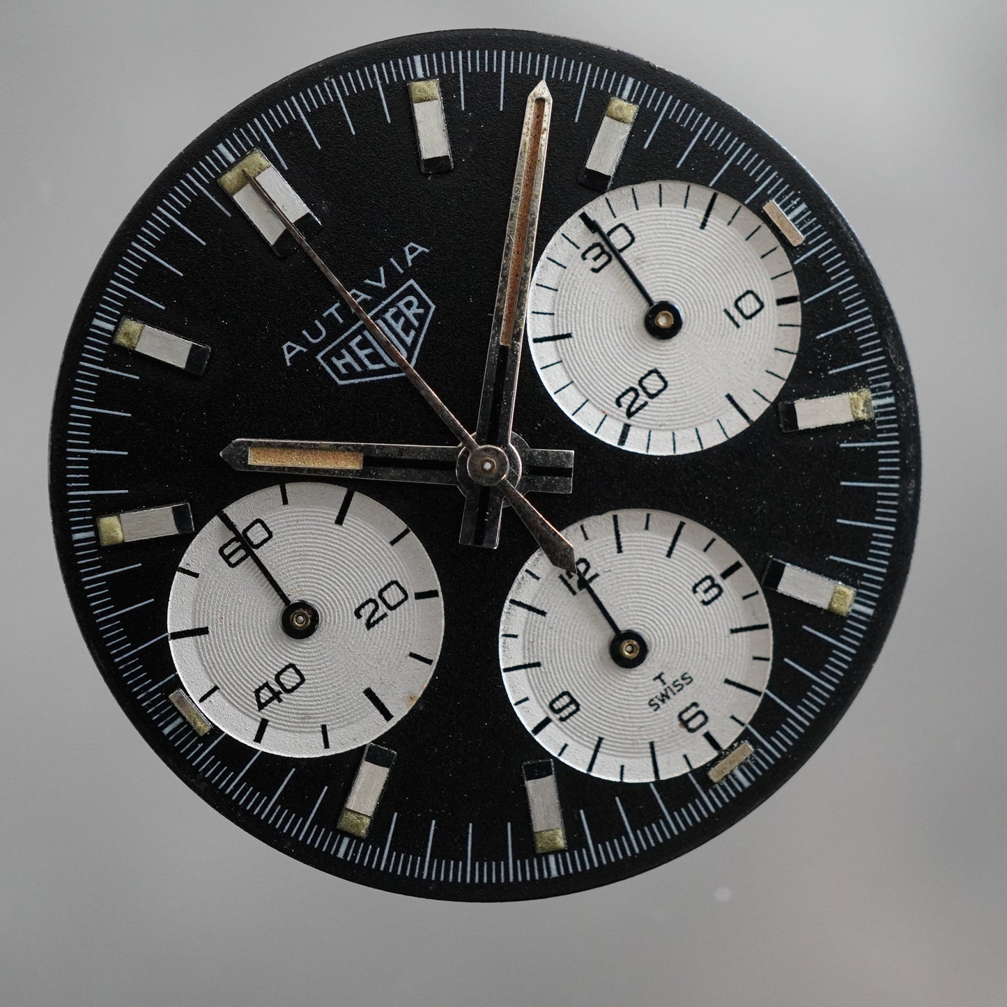 Heuer Autavia Dial & Hand Set  For Ref. 2466 Genuine Valjoux 72