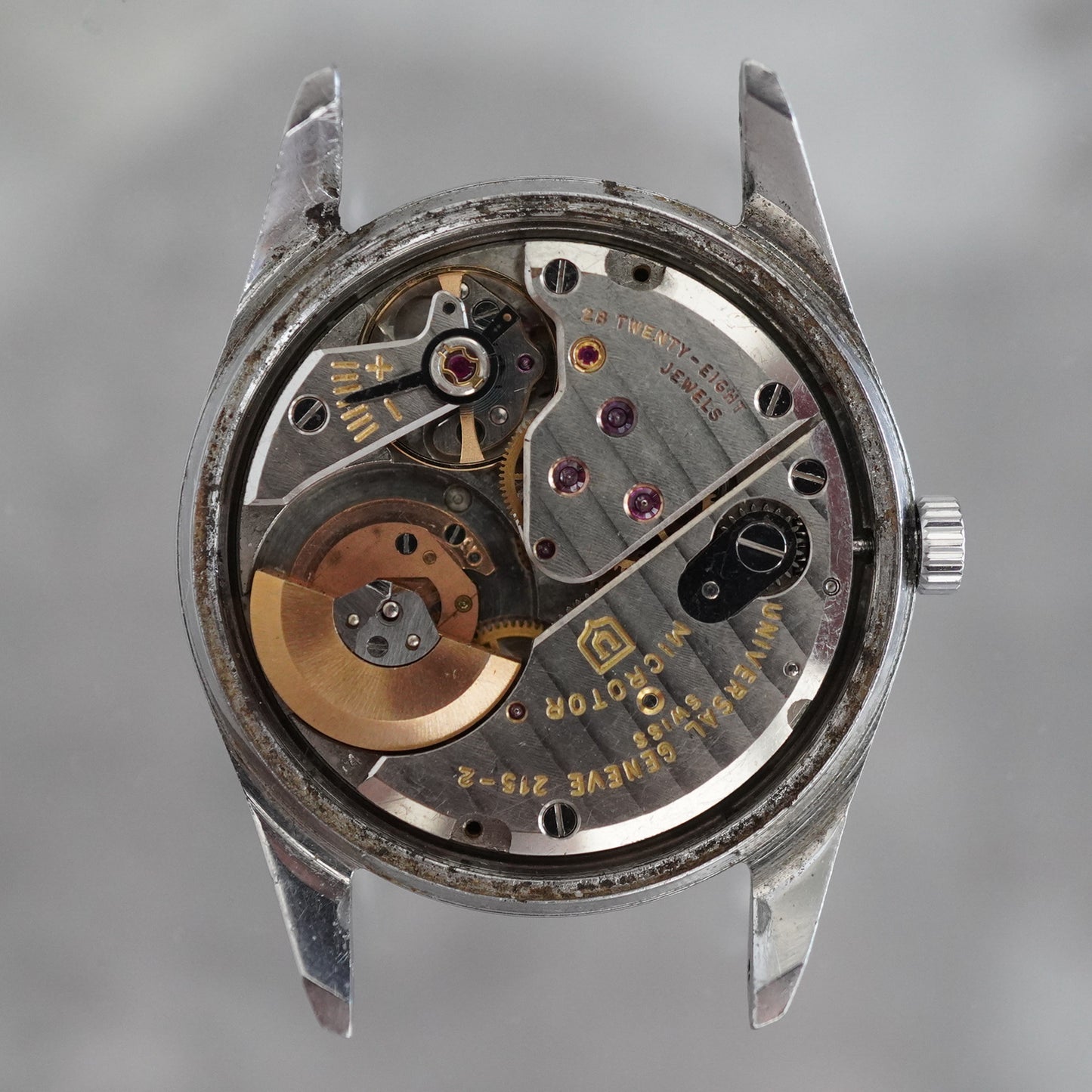 UNIVERSAL GENEVE Polerouter Date Microtor Cal 215-2